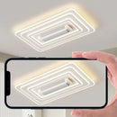 European Round Square Invisible Bladeless Ceiling Fan with LED for Living Room by Ljojo