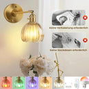 LED RGB Rechargeable Glass Wall Lamp Tulip Shade Ljojo Bedroom Study Lighting