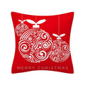 Ljojo Merry Christmas Print Sofa Cushion Decoration Pillowcase