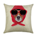 Cute Dog Watercolor Linen Cushion Cover 45*45cm - Ljojo
