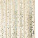 Ljojo Luxury Floral Jacquard Tulle Eyelet Curtains - European Style for Living Room