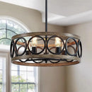 LED Industrial Iron Chandelier Lamp Home Decor Living Room Bedroom Ljojo