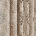 Ljojo Light Brown Floral Jacquard Curtain, European Style for Living Room, Home Balcony.