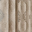 Ljojo Light Brown Floral Jacquard Curtain, European Style for Living Room, Home Balcony.
