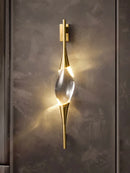 Modern Copper Crystal Wall Lamp Designer for Living Room Dining Bedroom by Ljojo