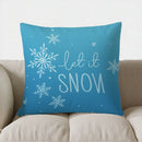 Let It Snow Snowflakes Decorative Throw Pillow Cover for Sofa, Bedroom, Car - Ljojo