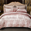 Ljojo Luxury Jacquard Bedding Set - European Style Satin Duvet Cover for Double Bed
