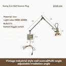 Ljojo Modern Simplicity Copper Adjustable LED Wall Lamps for Bedroom Home Decoration