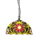 12-inch American-style Embankment Flower Chandelier: Tiffany Glass Lighting by Ljojo for Milk Tea Shop & Coffee Restaurant