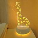 3D Cute Giraffe Night Light - Decorative USB Ambient Light for Birthday and Christmas by Ljojo
