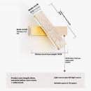Ljojo Japanese Wabi-Sabi Yellow Travertine Wall Light with Pull Chain Switch and Rotable LED Wood Stone Lamp