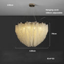 Ljojo Luxury Crystal Beading Chandelier Dimmable LED Lighting Fixture for Dining Room & Kitchen Island