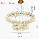 Ljojo Luxury Crystal LED Chandelier Circular Pendant Lamp - Modern Designer Lighting
