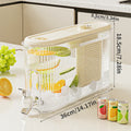 Ljojo 4L Plastic Beverage Dispenser with Faucet for Refrigerator