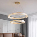 Ljojo Luxury Gold Crystal Pendant Lamp - Dimmable LED Modern Living Room Light