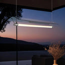 Italian Glass Dining Table Chandelier | Minimalist Modern Pendant Light by Ljojo