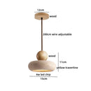 LED Hanging Lamp Yellow Travertine for Kitchen Island Dining Room Chandelier Ljojo