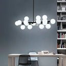 Ljojo Milky Glass Chandelier Lights Gold Black G9 Holder Scandinavian Design Lamp