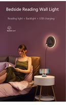 Ljojo LED Wall Lamp with USB Charging, Modern Minimalist Design