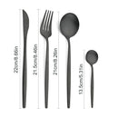 Ljojo Matte Stainless Steel Dinner Fork Set - 6Pcs Gold Silverware Flatware