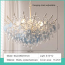 French Medieval Style Blue Crystal Chandelier Pendant Light for Luxury Living Spaces by Ljojo