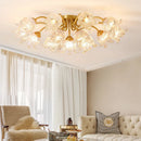 Ljojo Luxury Copper Ceiling Light Chandelier for Modern Living Room décor