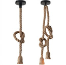 Ljojo Retro Hemp Rope Chandelier Base LED Lights Holder AC220V Home Restaurant Lighting