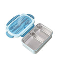 Ljojo 3-Compartment Lunch Box with Utensils, Leak-Proof & Durable Plastic Containers