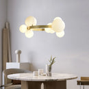 Clear White Glass Ball Chandeliers Cord Adjustable G9 Bulb Good Packaging by Ljojo for Parlor Bedroom Dining Room