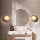 Ljojo Marble Bedroom Bedside Lamp: Minimalist Copper Wall Light for Living Room and Foyer