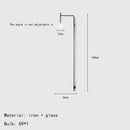Ljojo Minimalist White Glass Wall Light Fixture Plug-In G9 Bulb for Parlor Bedroom Study