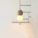 Ljojo LED Hanging Lamp: Japanese Style Yellow Travertine Pendant Lights for Home Decor