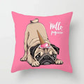 Cute Pug Bulldog Pillowcase for Living Room Decor - Ljojo Home Decor