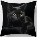 Ljojo  Black Cat Pillowcase  Decorative Square Cushion Cover 45*45cm