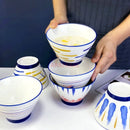 Ljojo 5 Inch Ceramic Rice Porridge Bowl Fruit Salad Breakfast Dim Sum Bowl