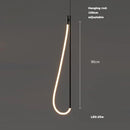 LED Pendant Lamp Modern Linear Ceiling Light Fixture for Bedroom Dining Room by Ljojo