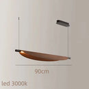 Industrial Walnut LED Pendant Lights for Living Room Decor by Ljojo