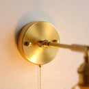 Ljojo Milky White Glass LED Wall Light Sconce Rotate Pull Chain Switch