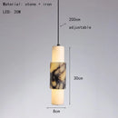 Art Deco LED Pendant Light Dimmable Real Marble White Acrylic for Restaurant Kitchen Bedroom by Ljojo