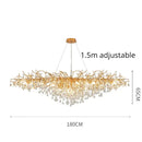 Gold Crystal Chandelier Modern Luxury for Dining Living Room - Ljojo