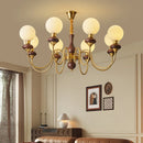 Walnut Colored LED Ceiling Light for Loft Bedrooms | Retro Design | Glossy Lighting by Ljojo