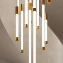 Ljojo Luxury Rotating LED Chandelier for High Ceiling Staircase