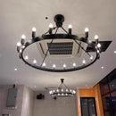 Ljojo Industrial Style Retro Chandeliers Iron Light for Bar Dining Living Room Fixtures