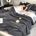 Ljojo Luxury Embroidery Summer Blanket - Lightweight Cooling Quilt - Soft Skin-friendly Comforter