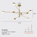 Nordic Minimalist LED Chandelier Living Room Modern Home Indoor Decoration Ljojo