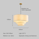 Nordic Wabi-Sabi Fabric Led Pendant Light Chandelier by Ljojo