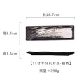 Ljojo 11 inch Ceramic Sushi Plate Saury Barbecue Sashimi Plate Square Tableware