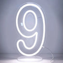 Ljojo™ Numbers Neon Sign 0-9 with Stand Base - USB Powered Dimmable Light Sign