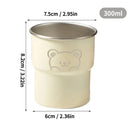 Ljojo Little Bear Stainless Steel Coffee Cup with Wooden Pad