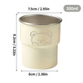 Ljojo Little Bear Stainless Steel Coffee Cup with Wooden Pad